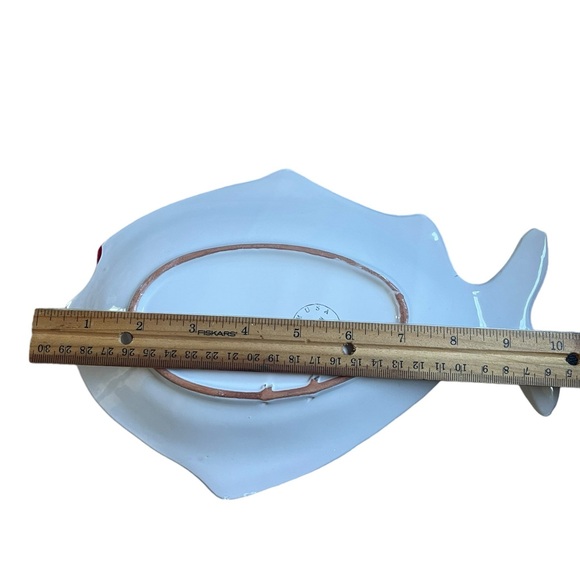 VTG La Musa Italy Fish Serving Dish Colorful Platter Wall Hanging 10”x7” READ - Picture 3 of 5